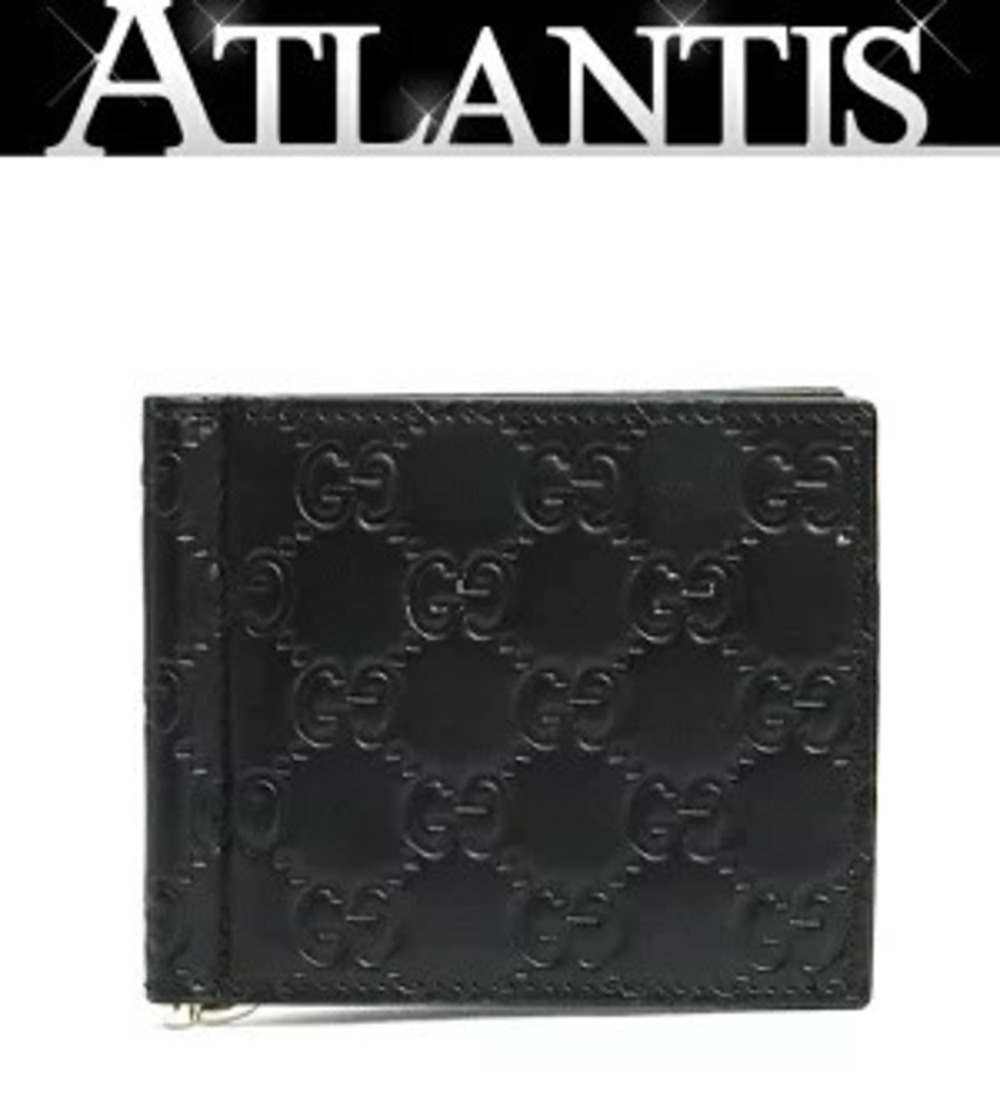 Gucci bi fold wallet Card Case Wallet leather Shima